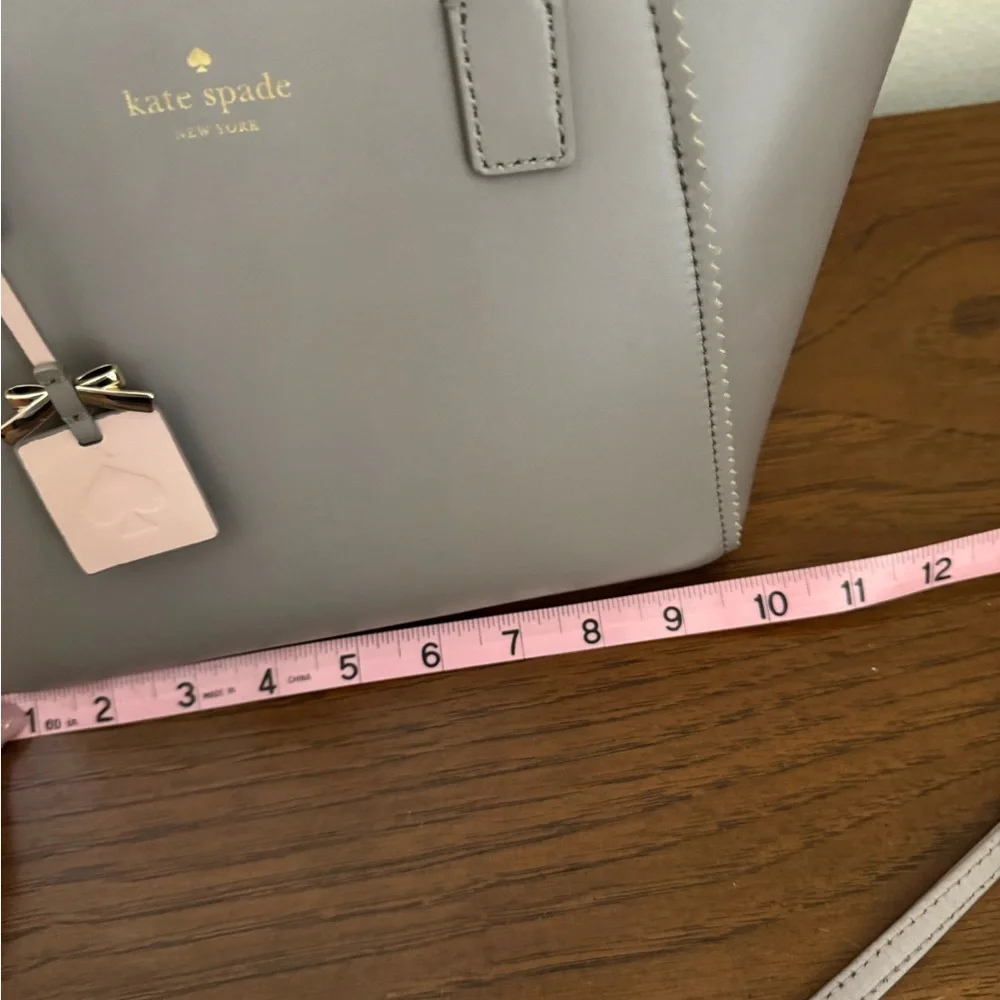 Kate Spade Gray and Pink Satchel with Structured Design - Picture 2 of 5
